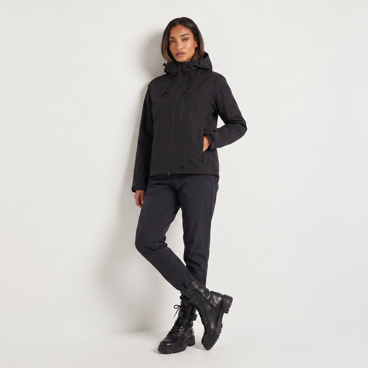 Women's Short Hooded Rain Jacket