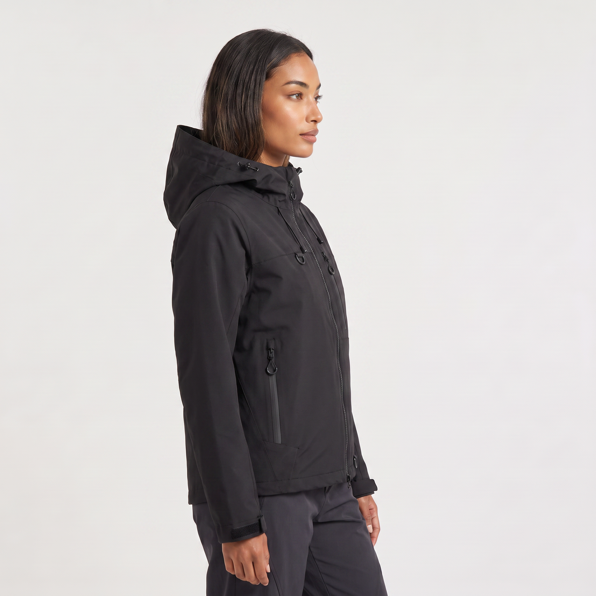 Women's Short Hooded Rain Jacket