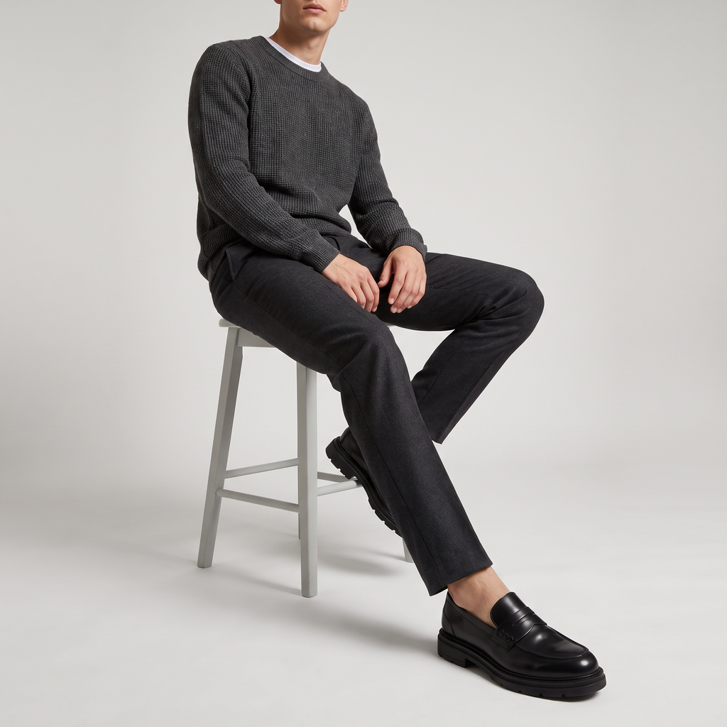 Men's Chunky Penny Loafers - Lug Sole Slip On