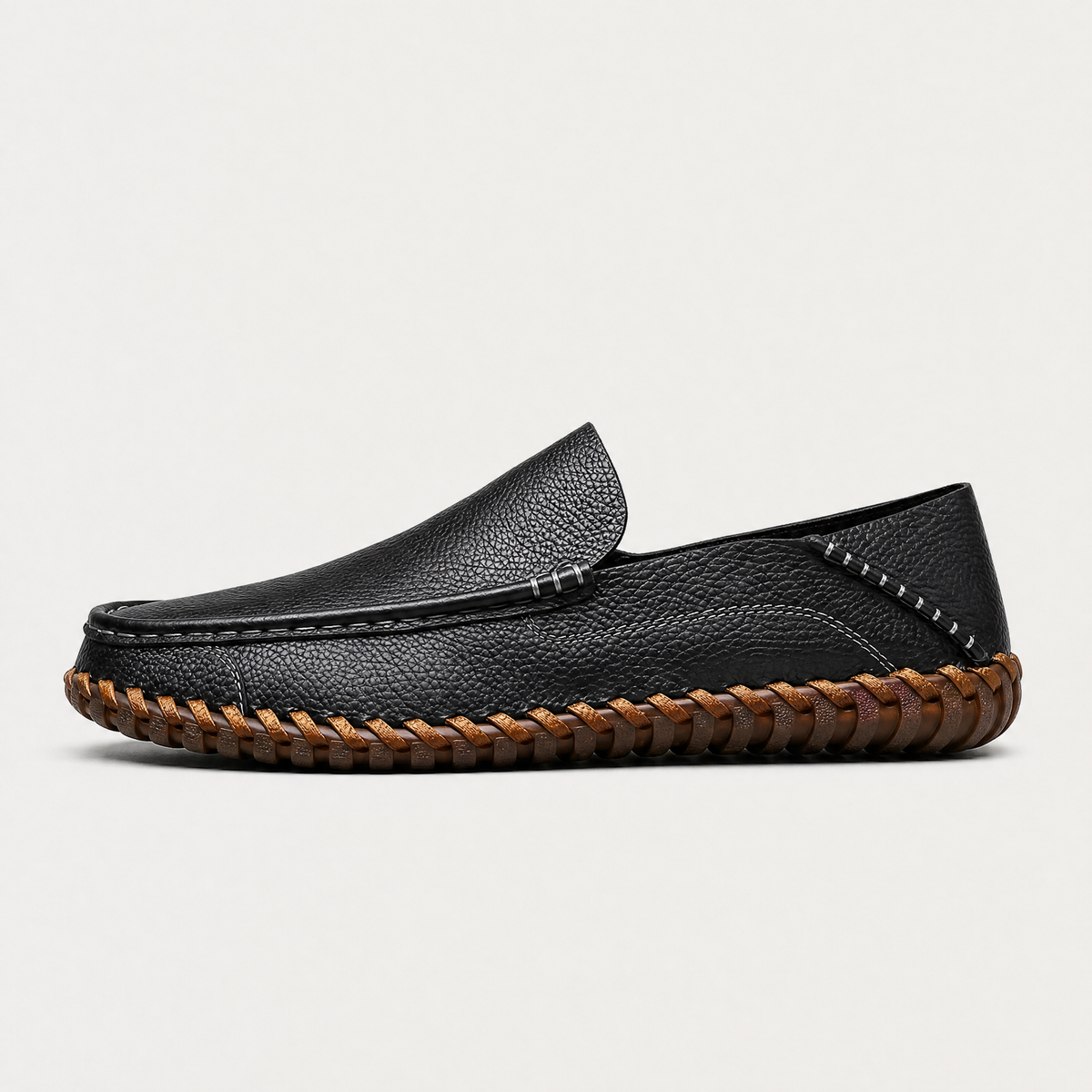 Men's Leather Handstitched Slip-On Loafers