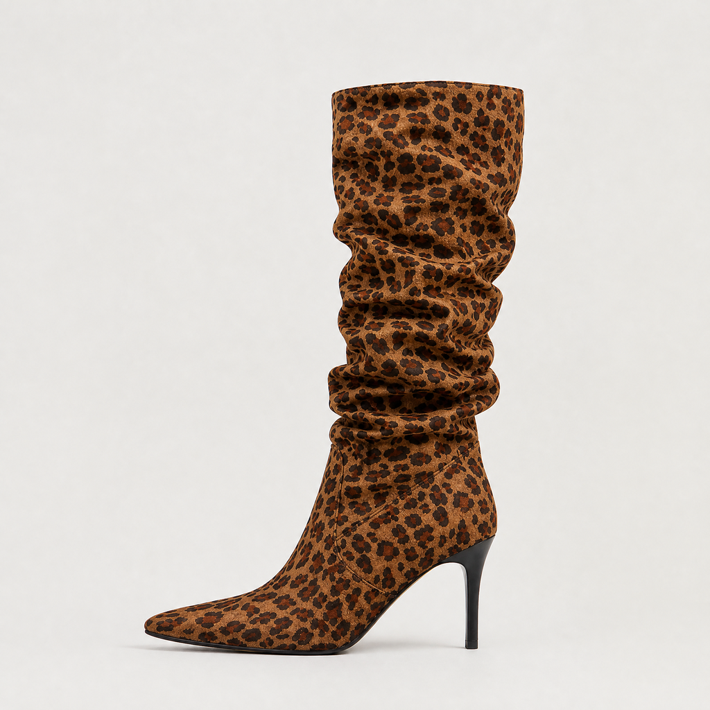 Women’s Suede-Style Slouch Knee High Boots