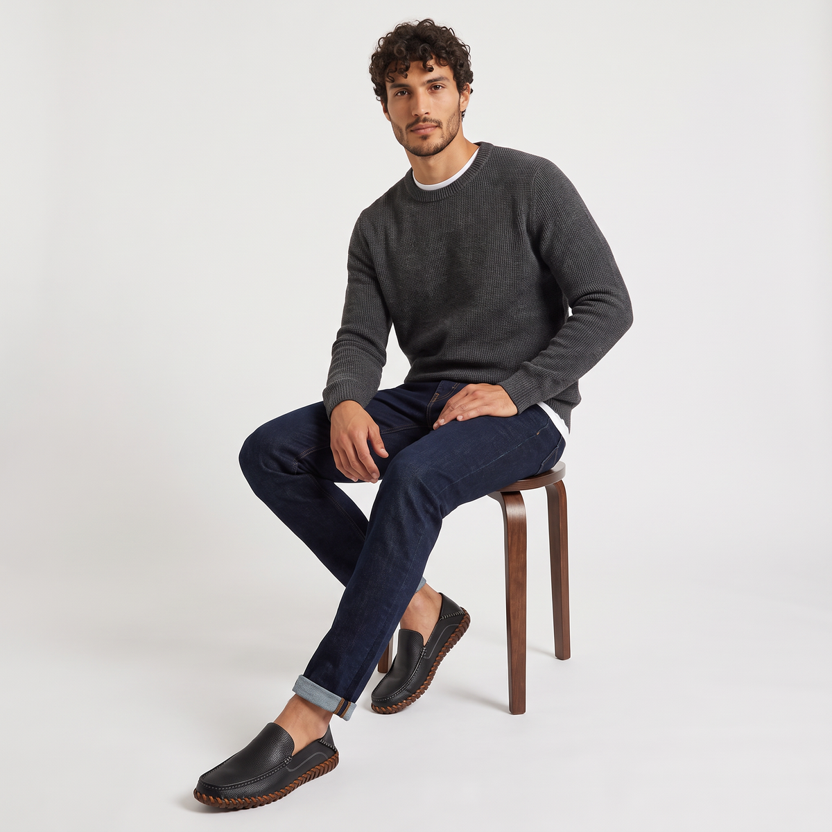 Men's Leather Handstitched Slip-On Loafers