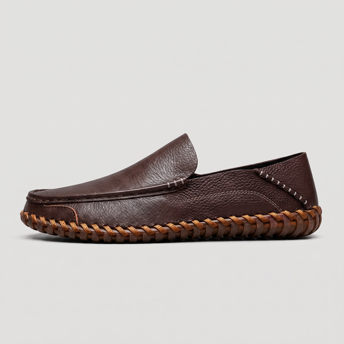 Men's Leather Handstitched Slip-On Loafers