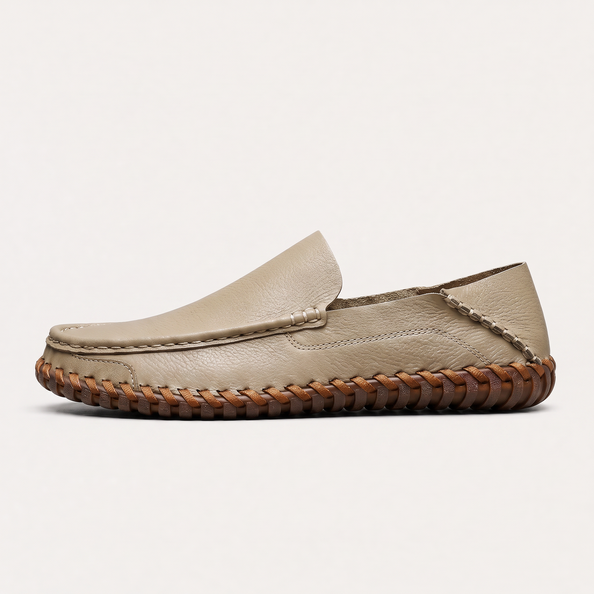 Men's Leather Handstitched Slip-On Loafers