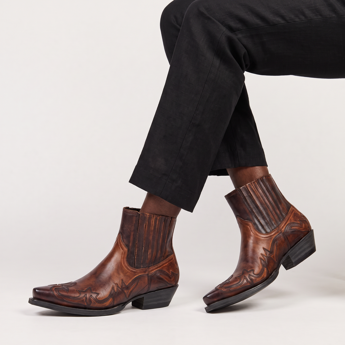 Men's Square Toe Western-Style Boots