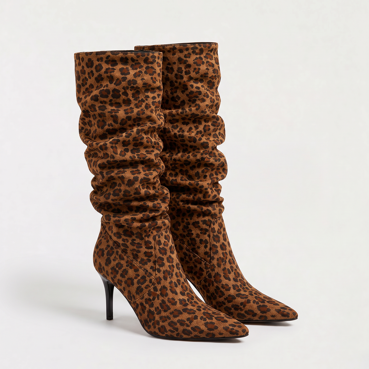 Women’s Suede-Style Slouch Knee High Boots