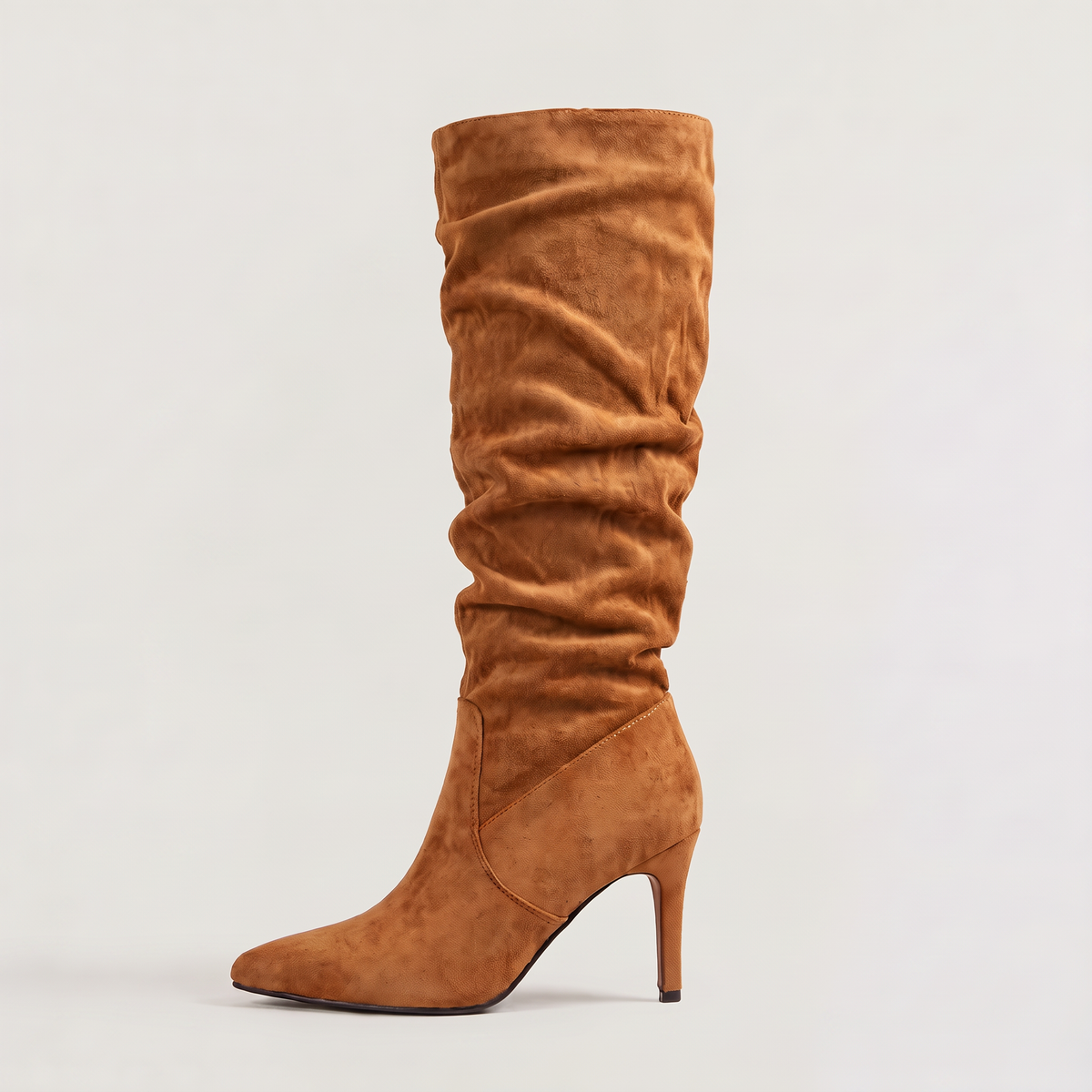 Women’s Suede-Style Slouch Knee High Boots