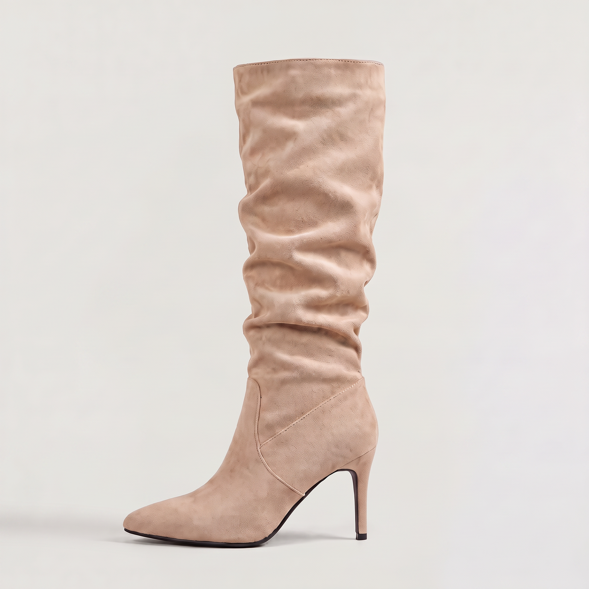 Women’s Suede-Style Slouch Knee High Boots