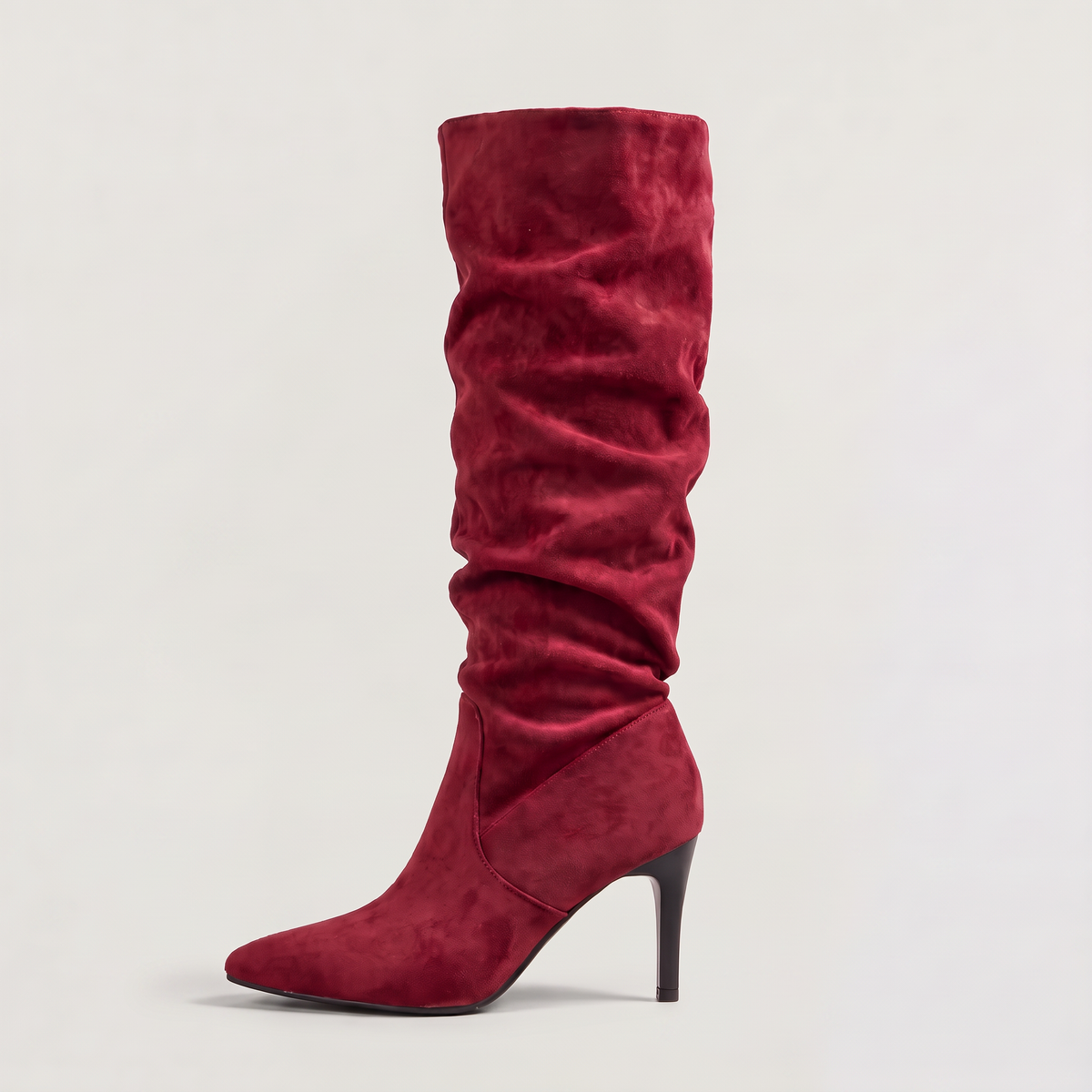 Women’s Suede-Style Slouch Knee High Boots