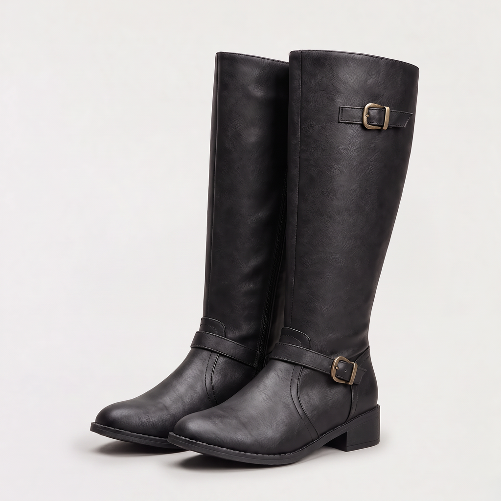 Women's Pu Leather Knee-High Riding Boots