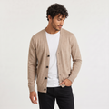 Men's Knit V-Neck Button-Front Cardigan Jumper