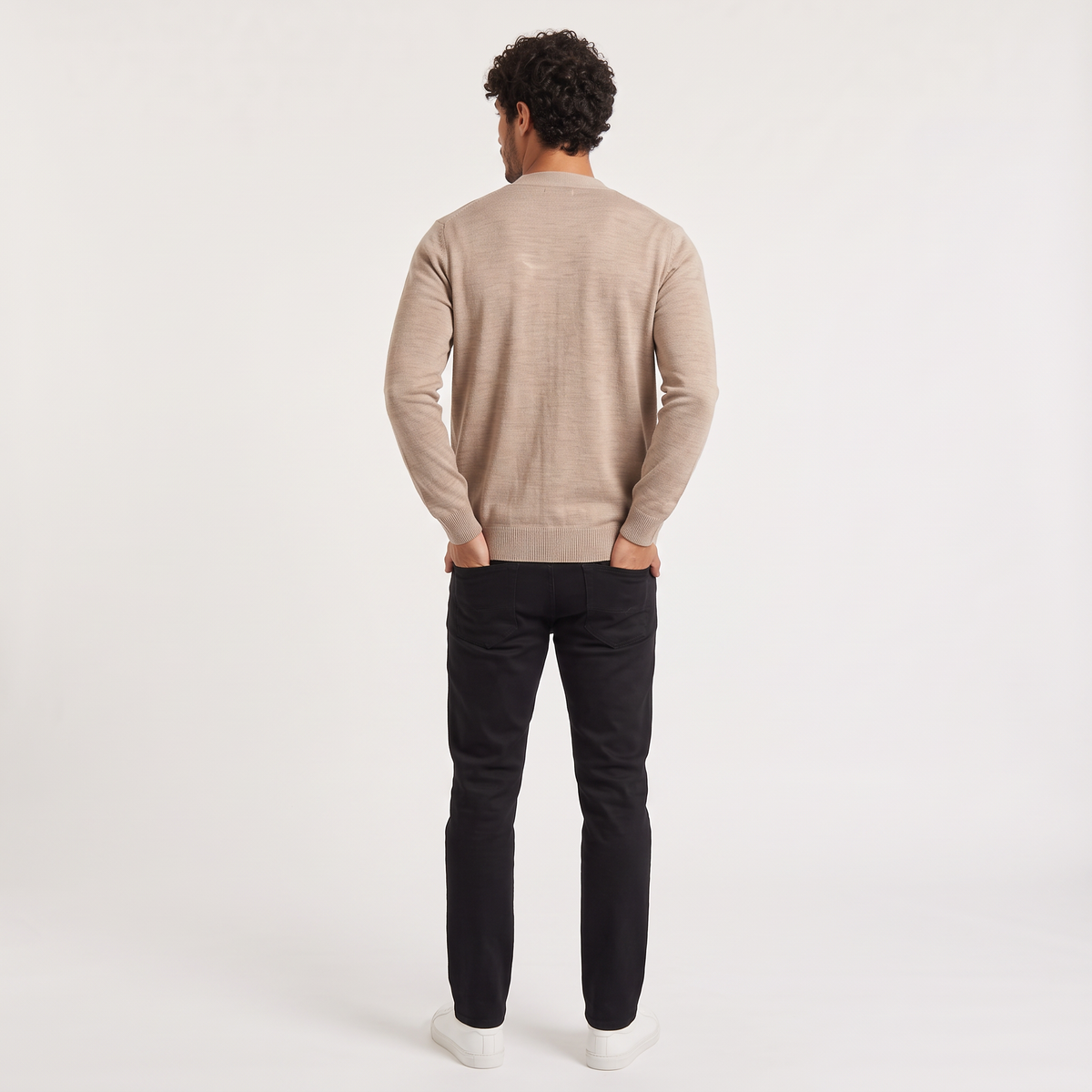 Men's Knit V-Neck Button-Front Cardigan Jumper