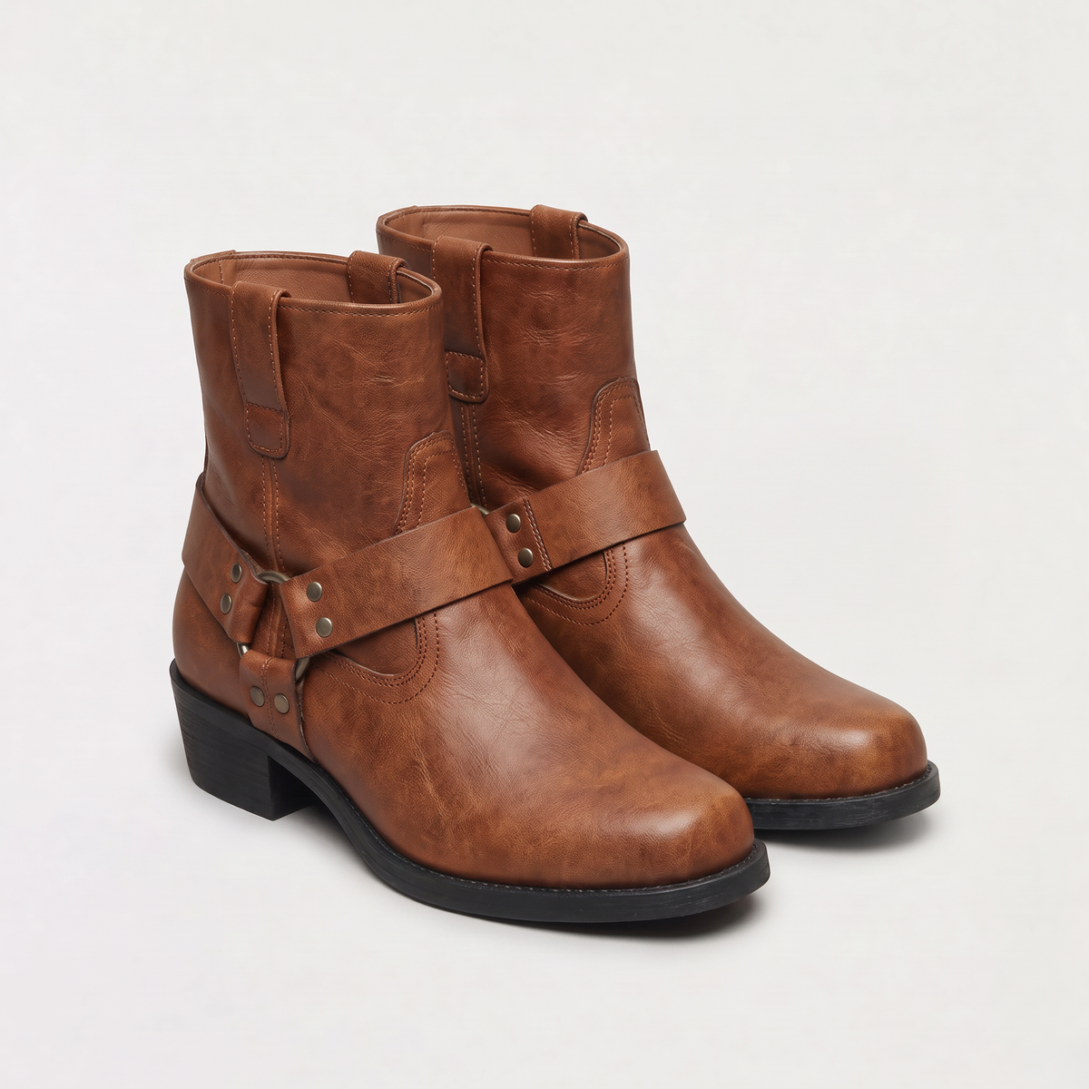 Men's Harness Strap Ankle Boots