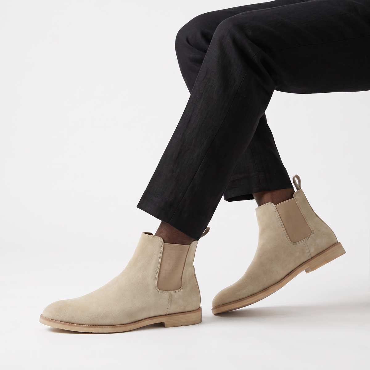 Men's Suede-Look Chelsea Boots
