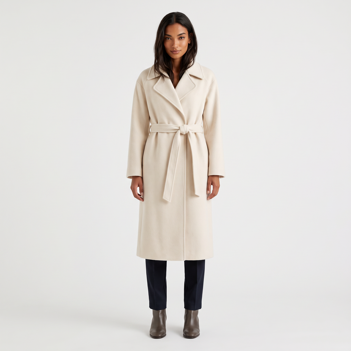 Women's Belted Longline Coat