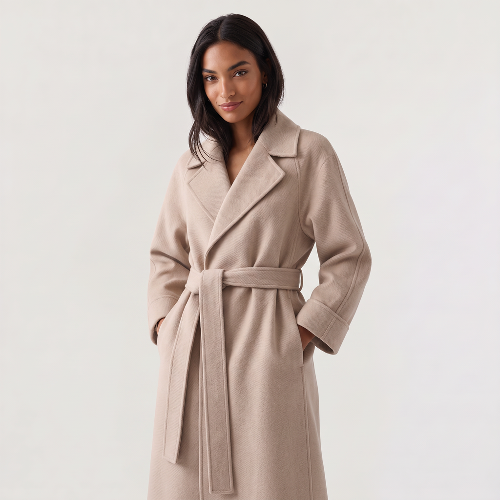 Women's Belted Longline Coat