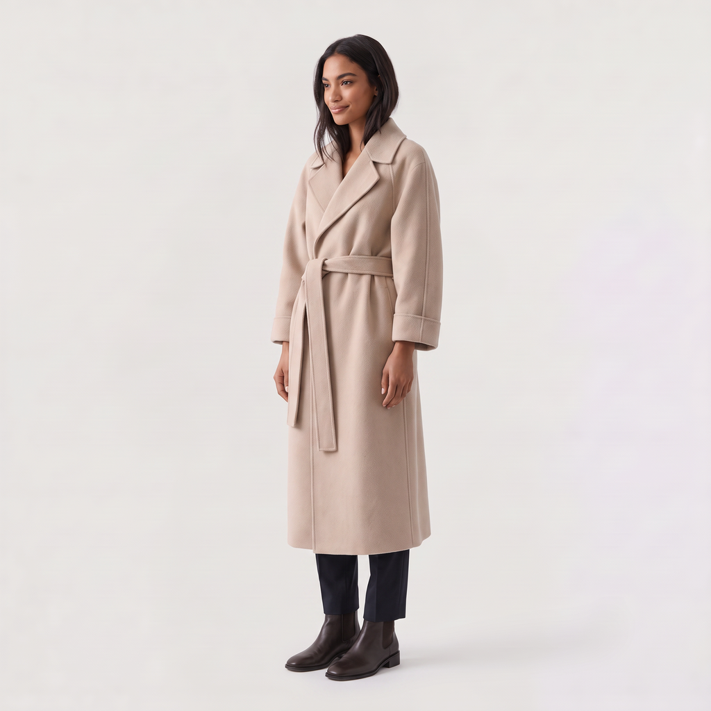 Women's Belted Longline Coat