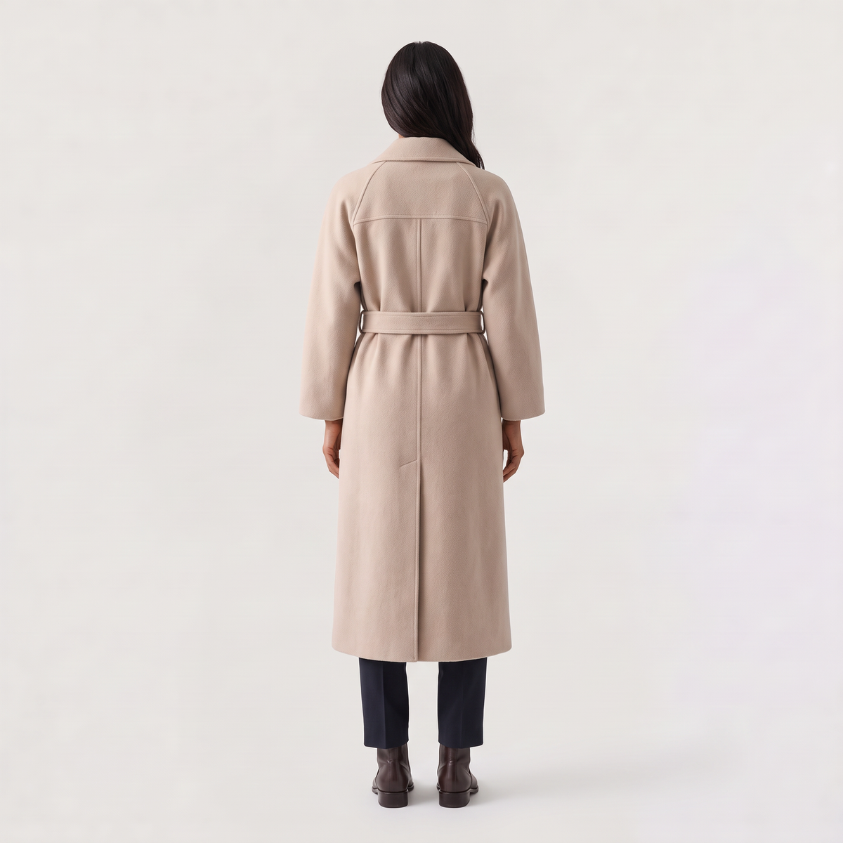 Women's Belted Longline Coat