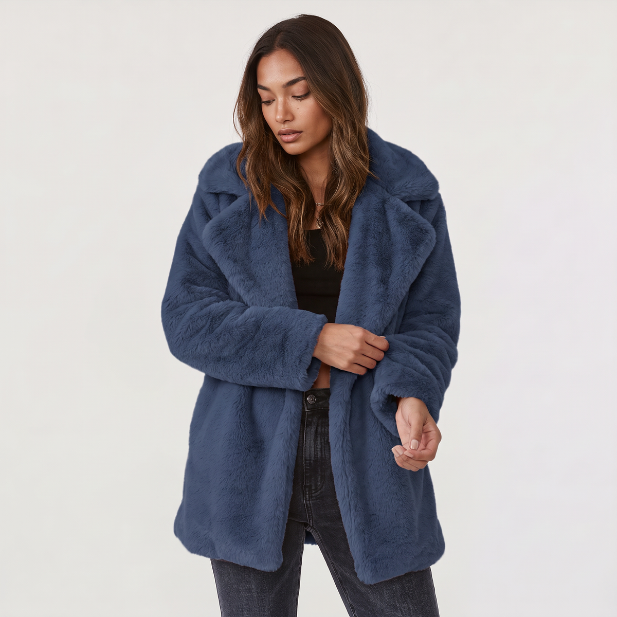 Women's Plush Oversized Short Coat