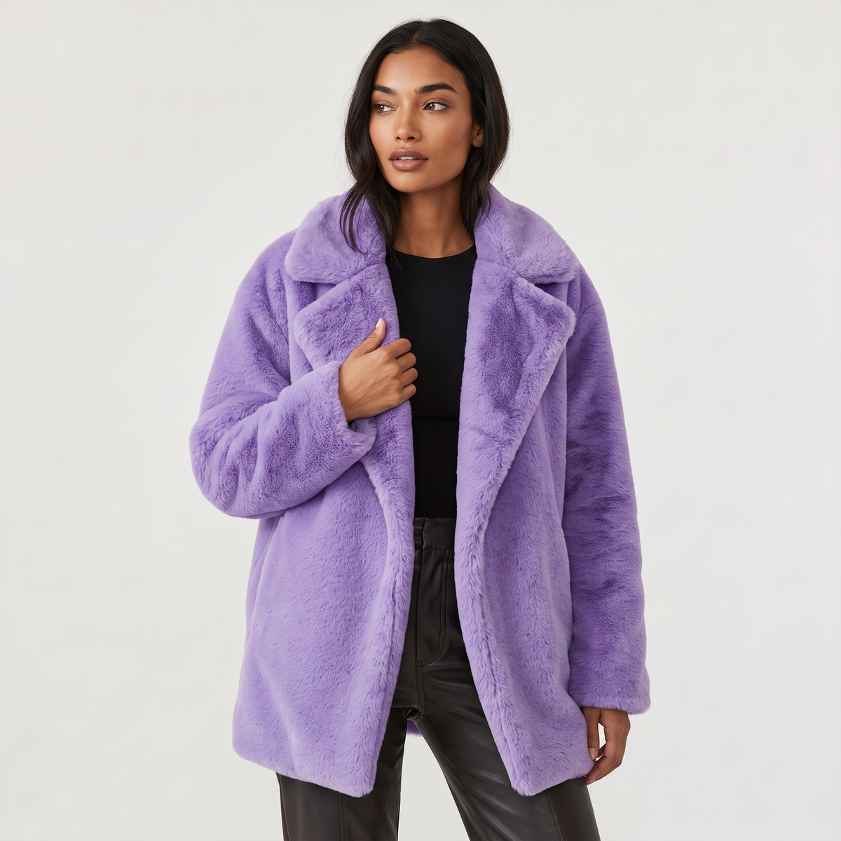 Women's Plush Oversized Short Coat