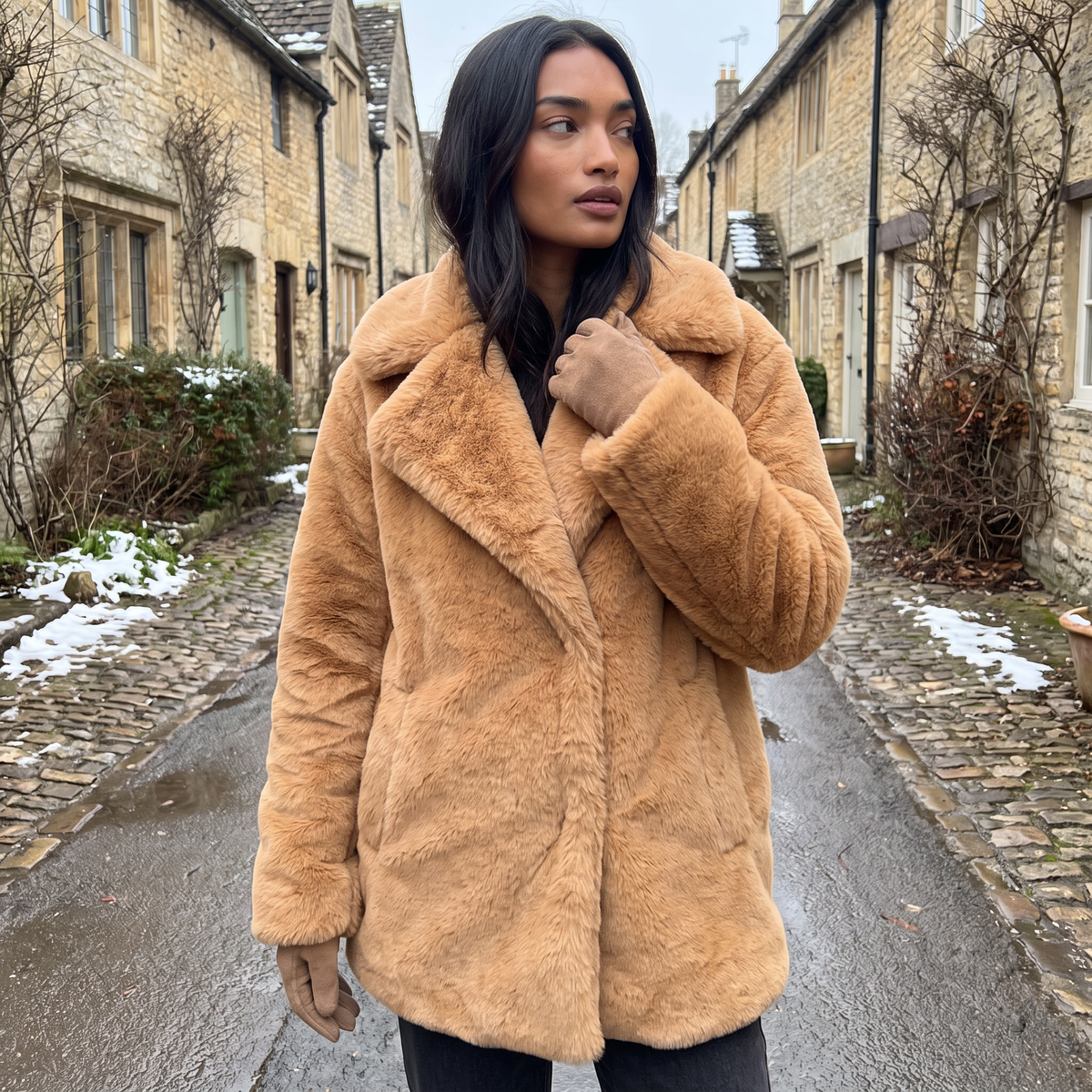 Women's Plush Oversized Short Coat