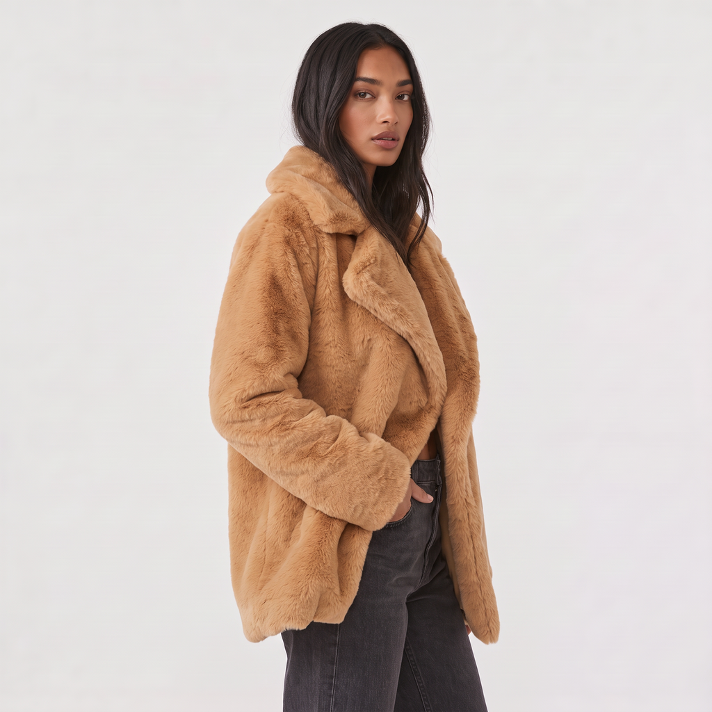 Women's Plush Oversized Short Coat