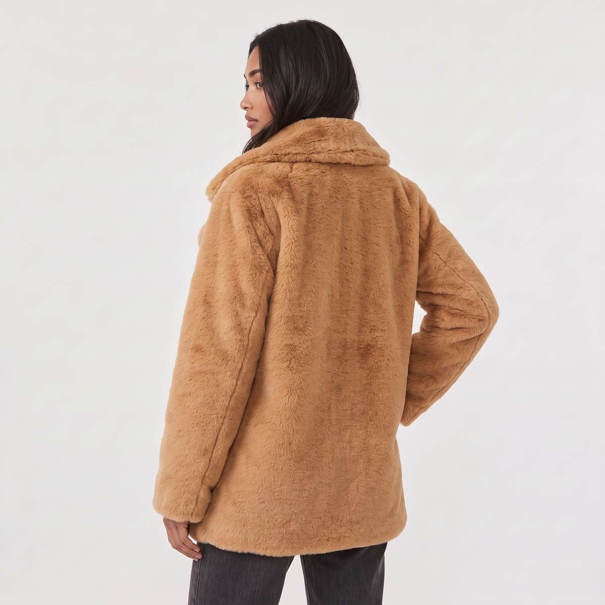 Women's Plush Oversized Short Coat