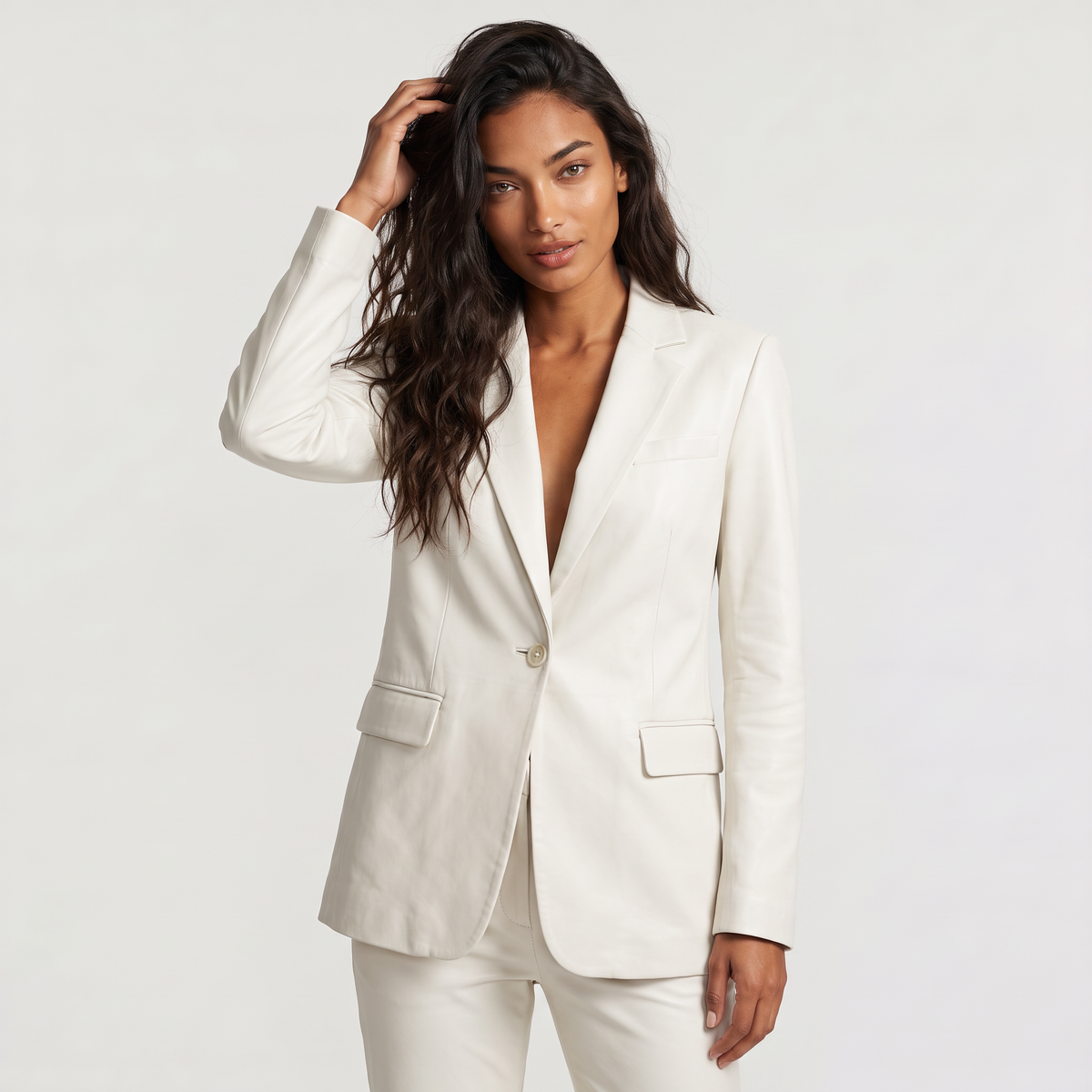 Women's Single-Button Notch Lapel Tailored Blazer