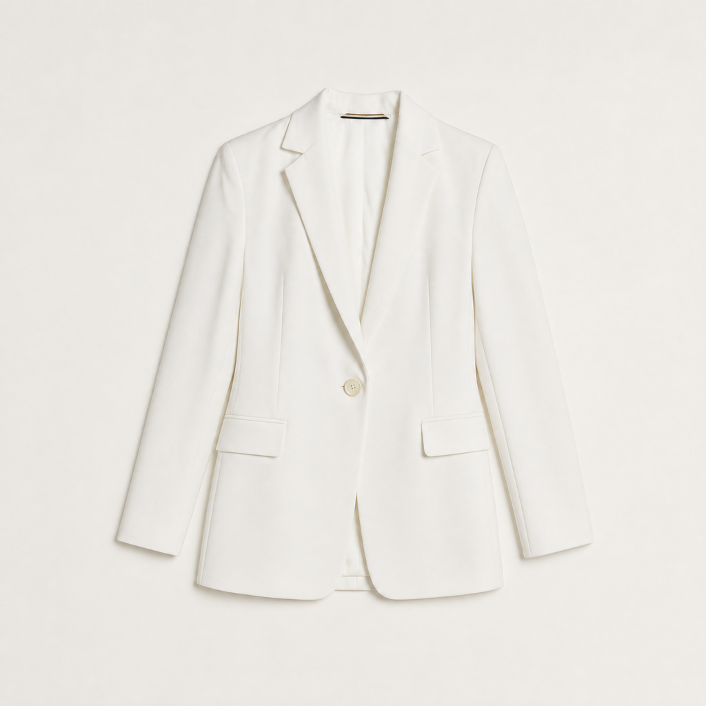 Women's Single-Button Notch Lapel Tailored Blazer