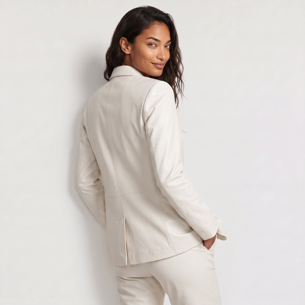 Women's Single-Button Notch Lapel Tailored Blazer
