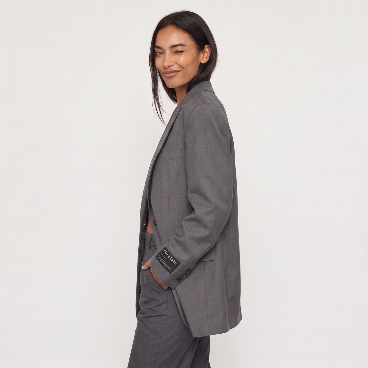 Women's Oversized Notched Lapel Tailored Blazer