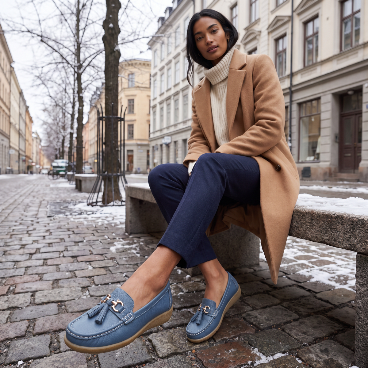 Women's Tassel Detail Slip-On Loafers - Cushioned Insole