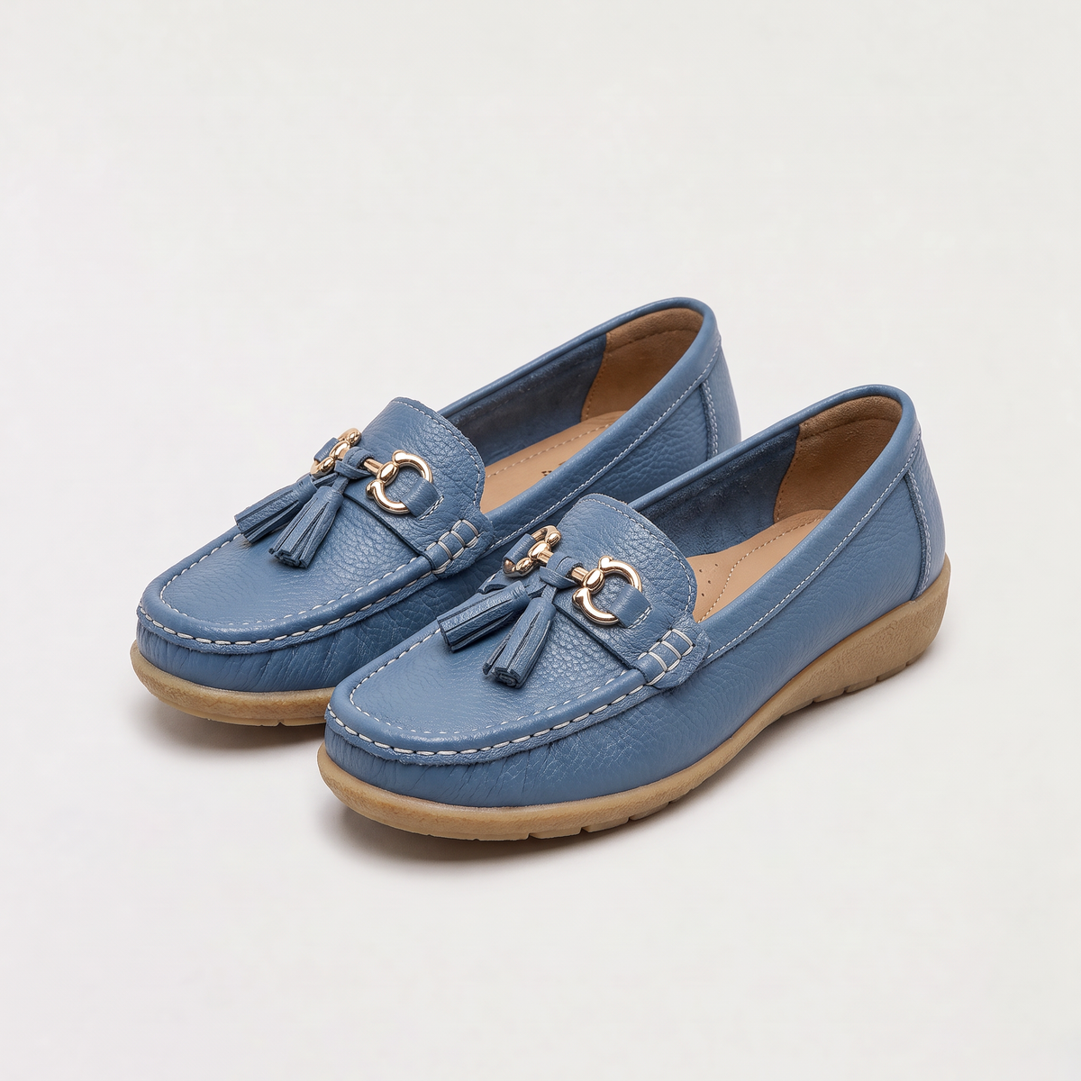 Women's Tassel Detail Slip-On Loafers - Cushioned Insole
