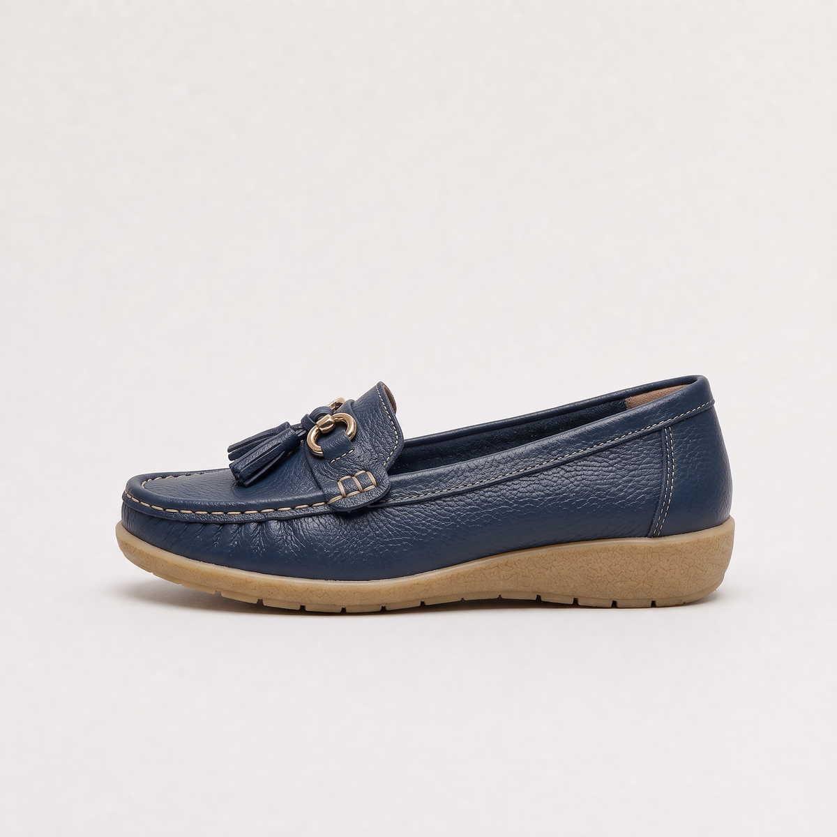 Women's Tassel Detail Slip-On Loafers - Cushioned Insole