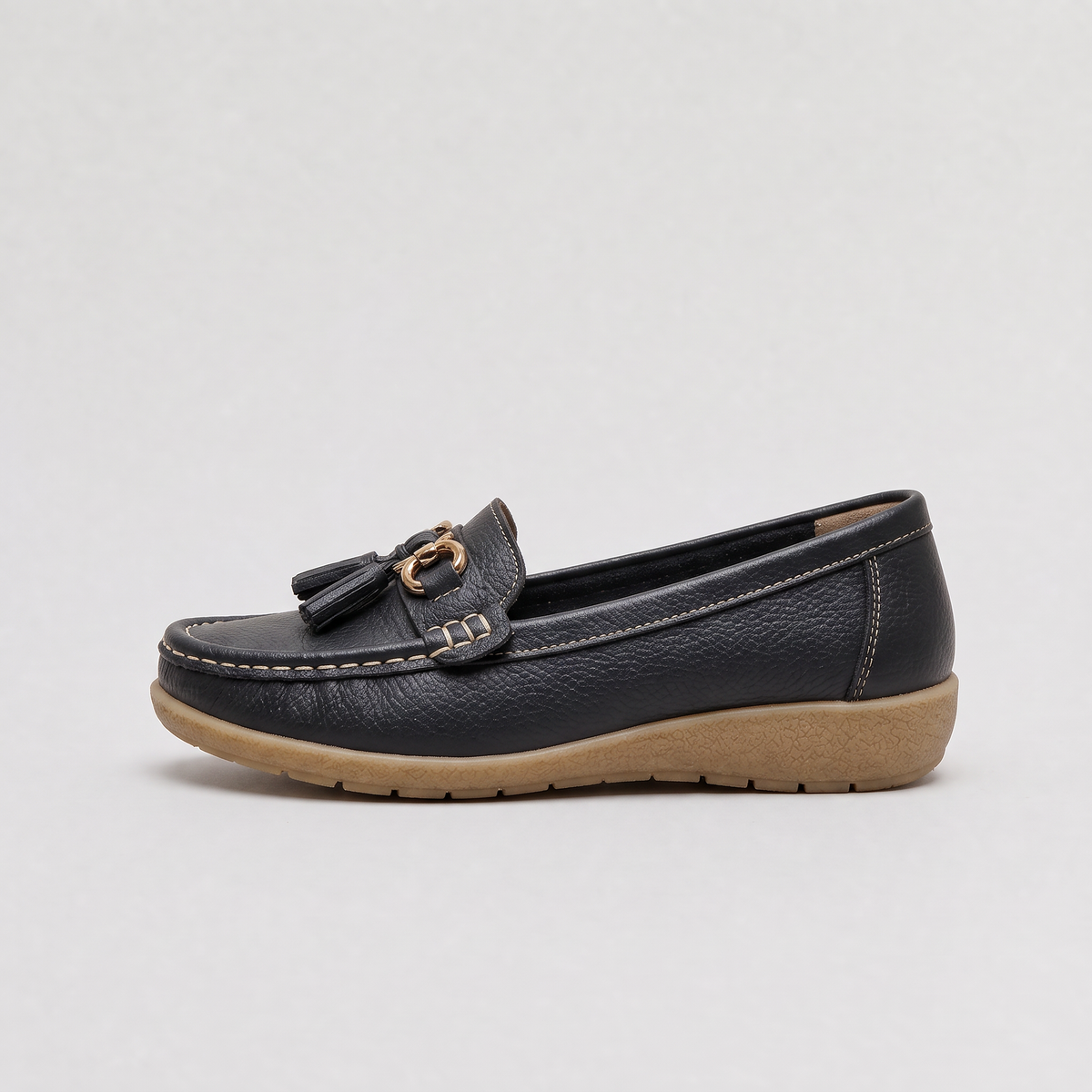 Women's Tassel Detail Slip-On Loafers - Cushioned Insole