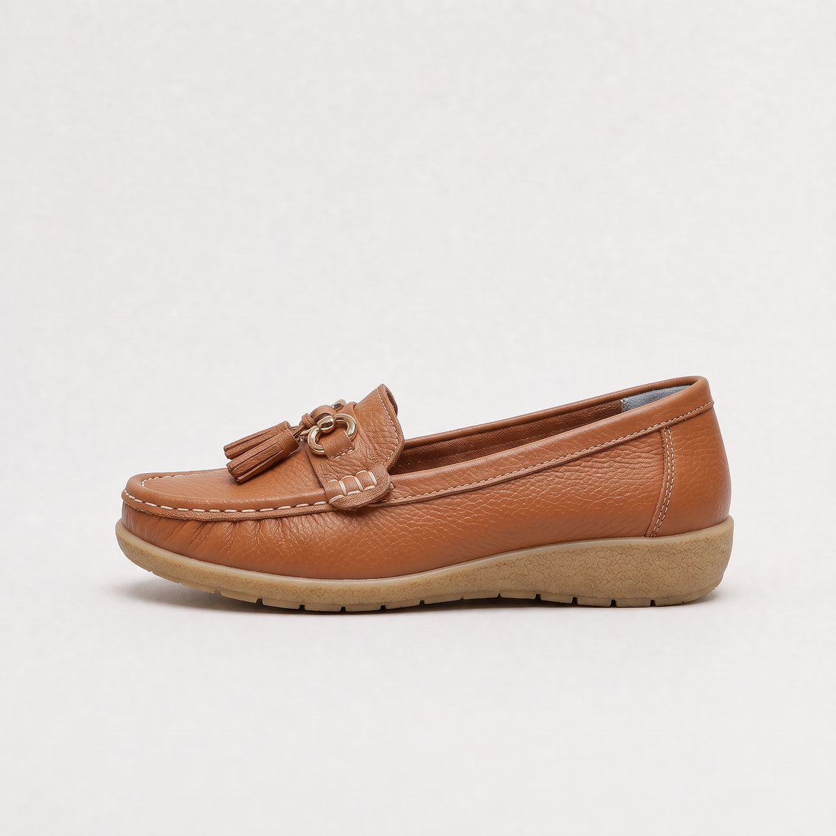 Women's Tassel Detail Slip-On Loafers - Cushioned Insole