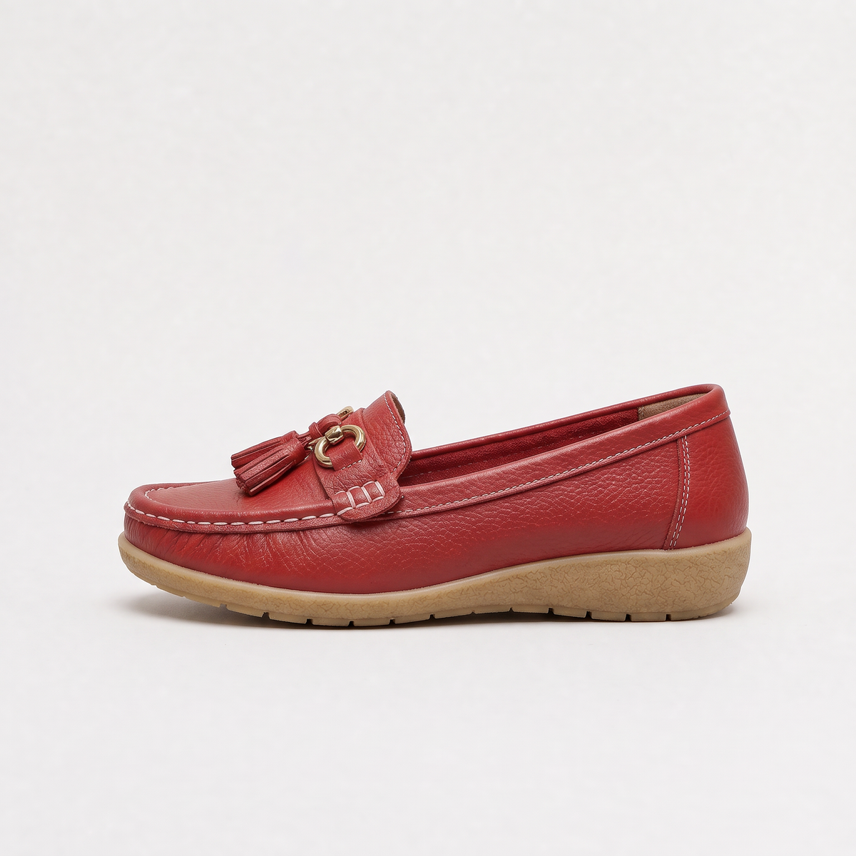 Women's Tassel Detail Slip-On Loafers - Cushioned Insole