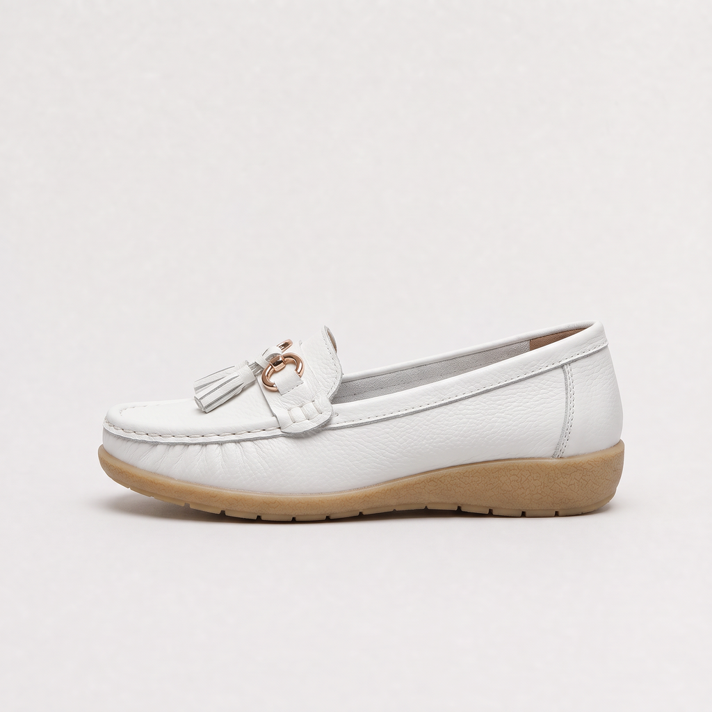 Women's Tassel Detail Slip-On Loafers - Cushioned Insole