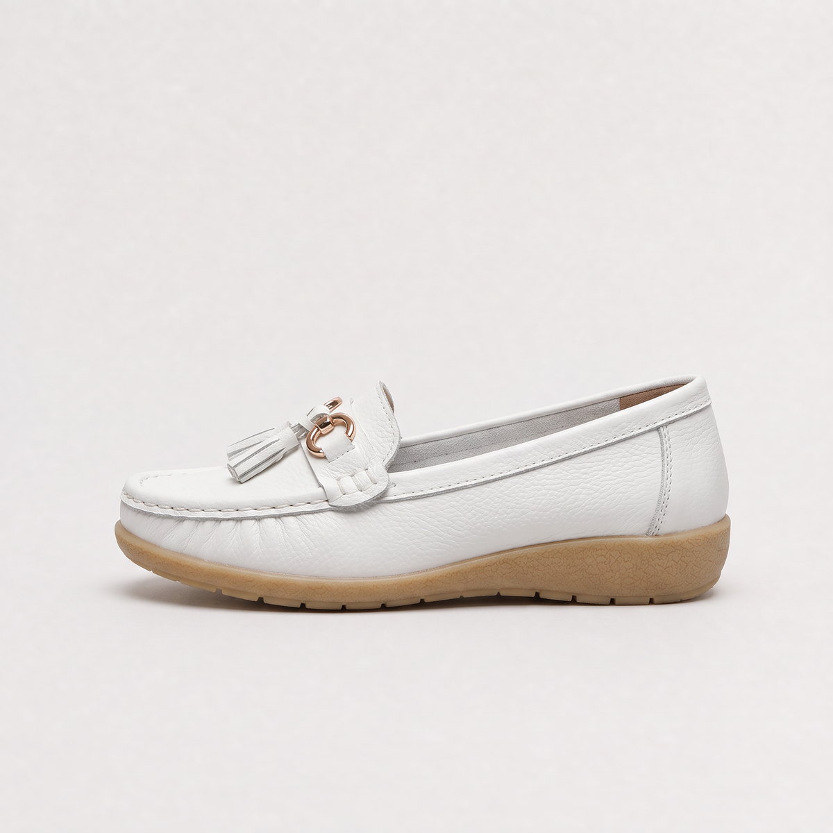 Women's Tassel Detail Slip-On Loafers - Cushioned Insole