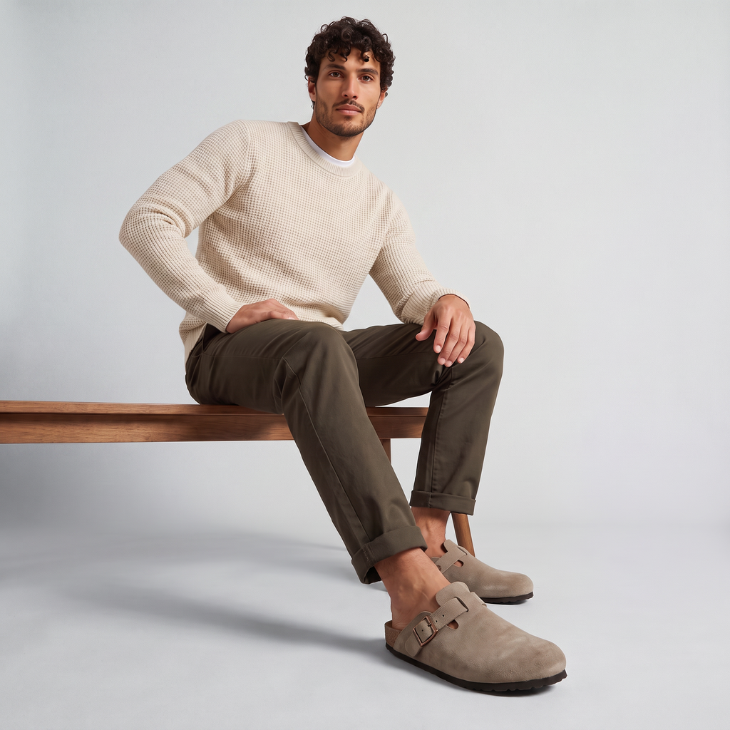 Men's Buckle Strap Slip-On Clogs