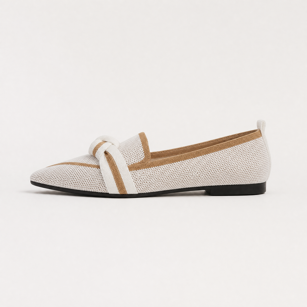 Women's Pointed Knit Slip-On Loafers