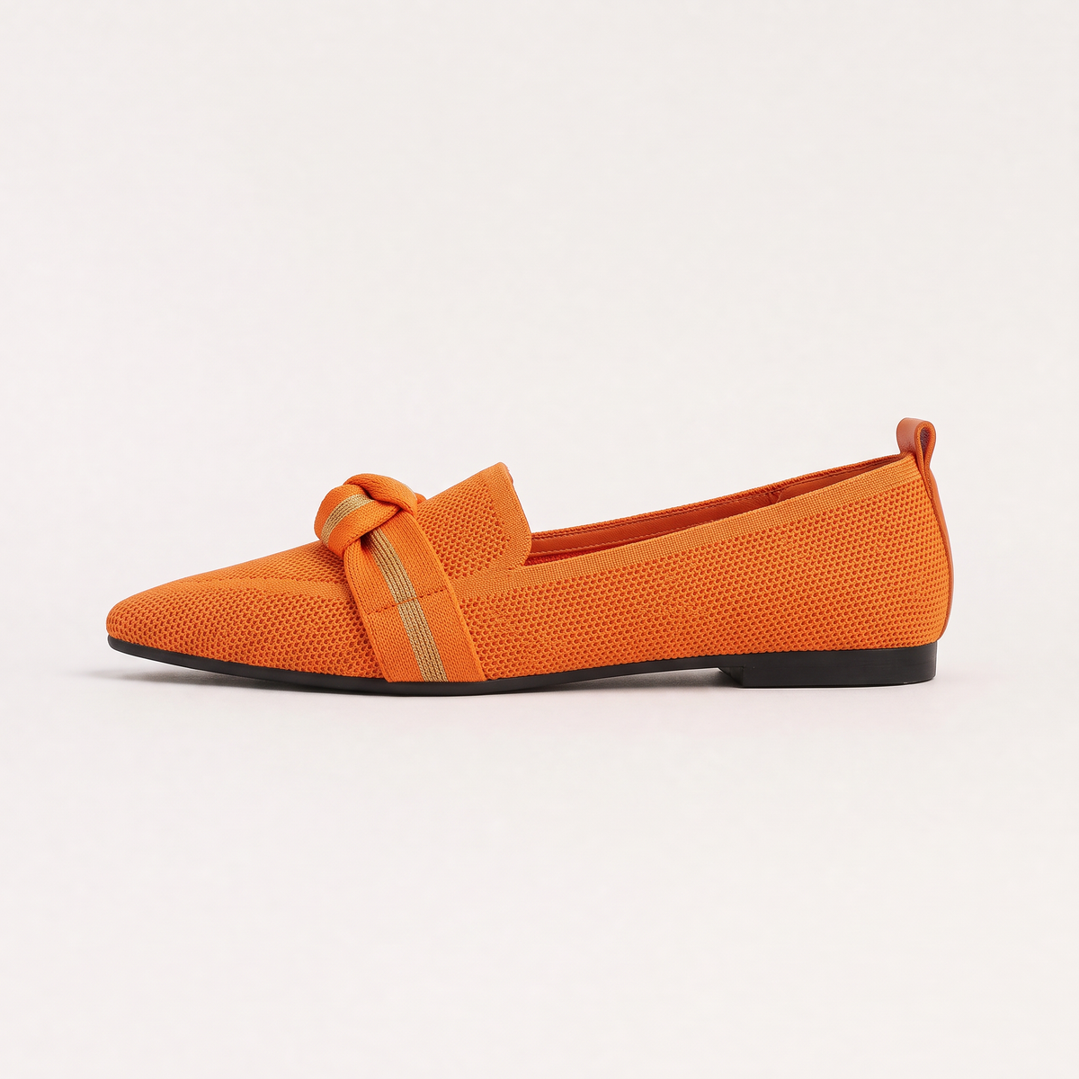Women's Pointed Knit Slip-On Loafers
