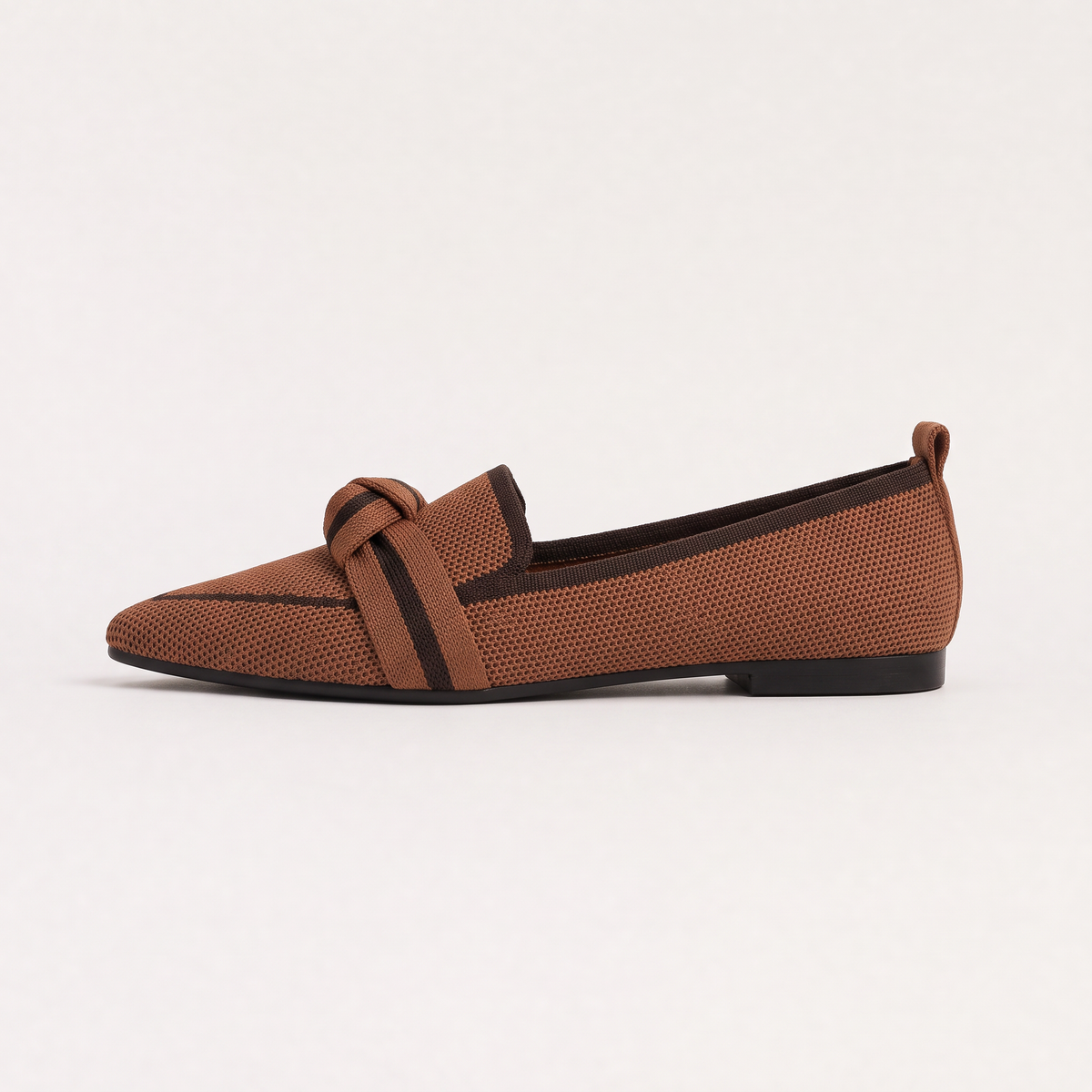 Women's Pointed Knit Slip-On Loafers