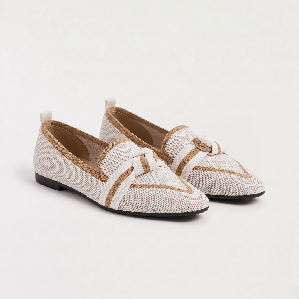 Women's Pointed Knit Slip-On Loafers