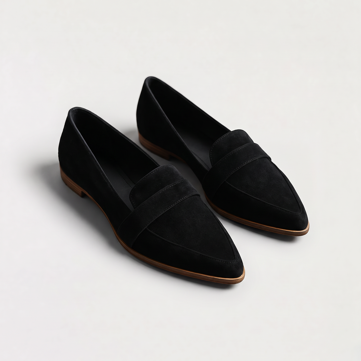 Women's Suede-Look Penny Loafers