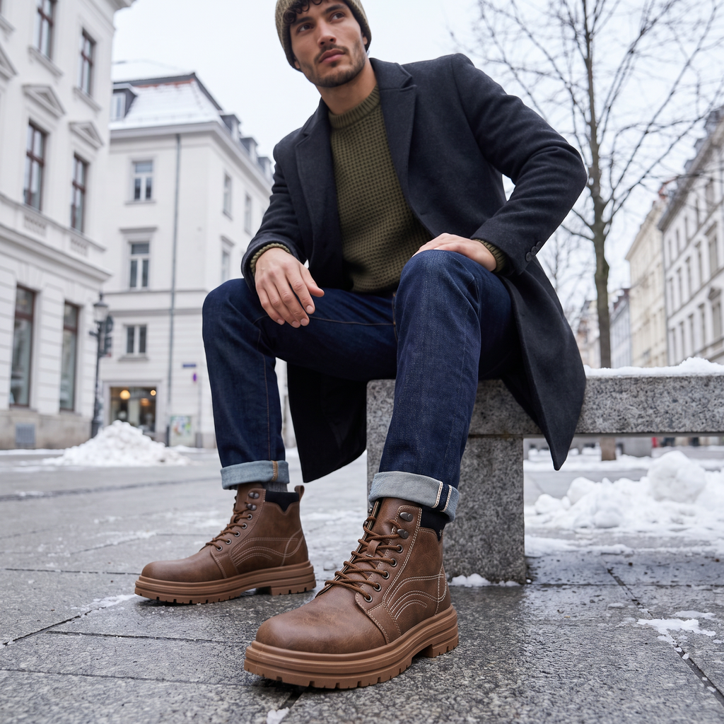 Men's Vintage Lace-Up Ankle Boots