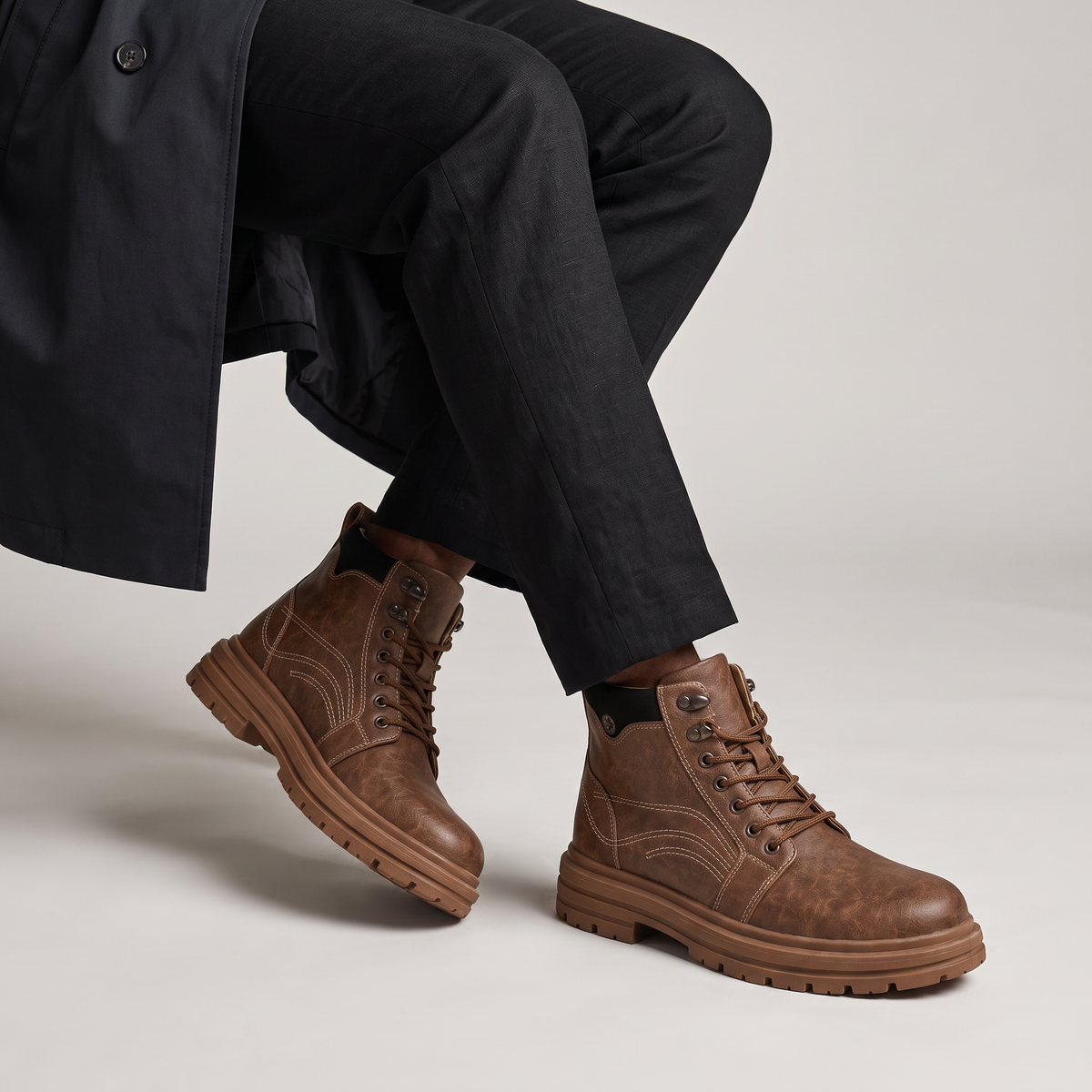 Men's Vintage Lace-Up Ankle Boots