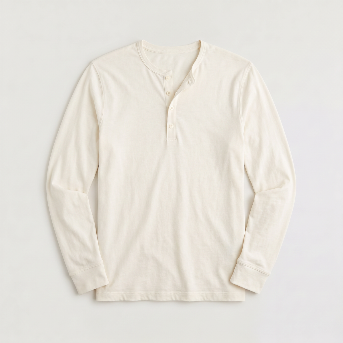 aaMen's Long-Sleeve Henley Casual Shirt