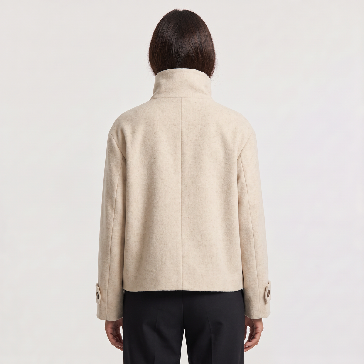 Women's Funnel Neck Button-Front Jacket