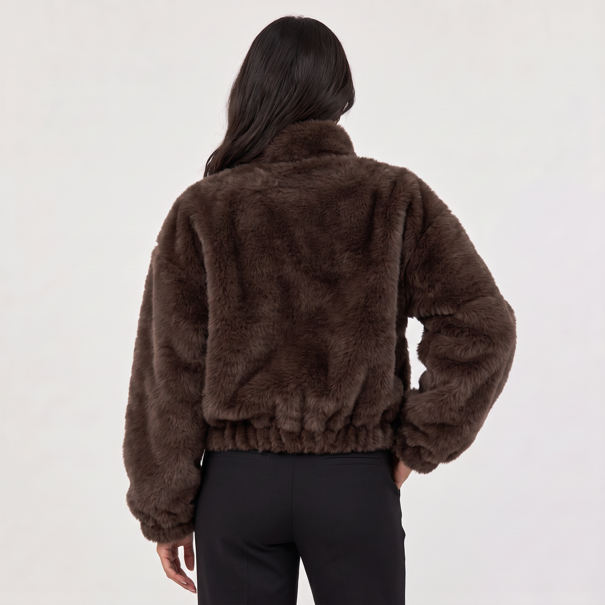 Women's Faux Fur Bomber Jacket
